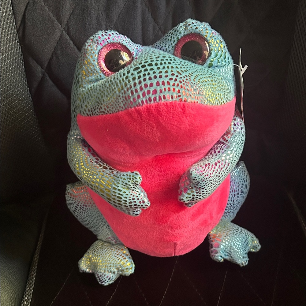 Plush Paradise, 10” Big Eye Colorful Plush Frog Toy